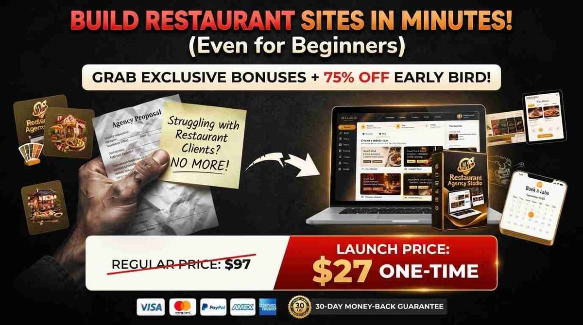 Specialized website design elements featuring a digital menu and reservation button for restaurants.
