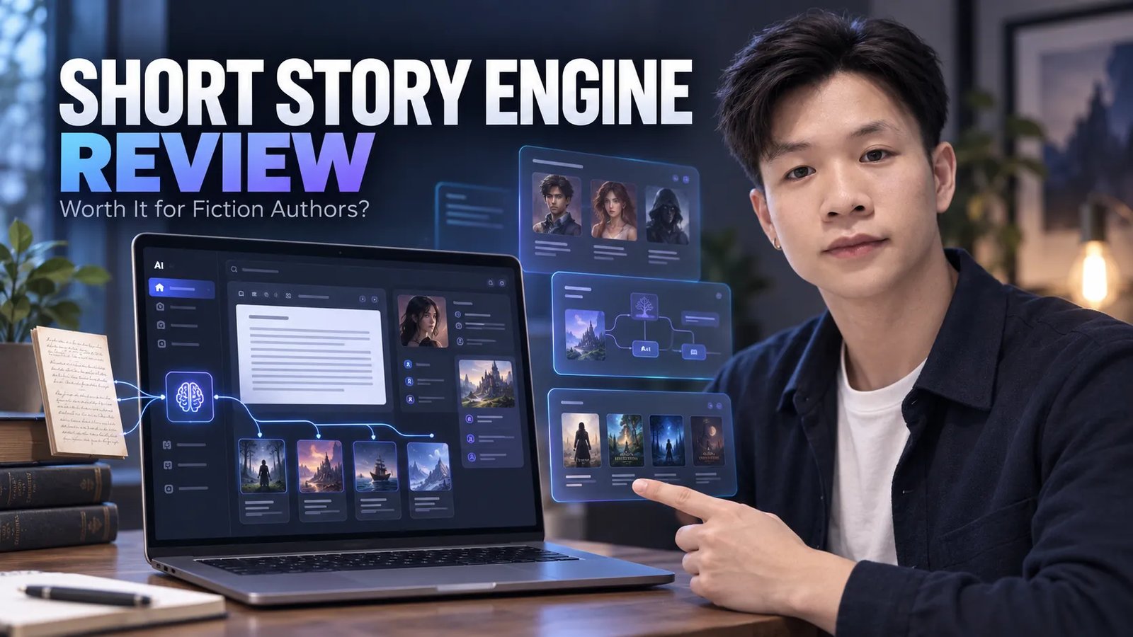Graphic representation showing how the Short Story Engine breaks down narratives into smaller pieces.