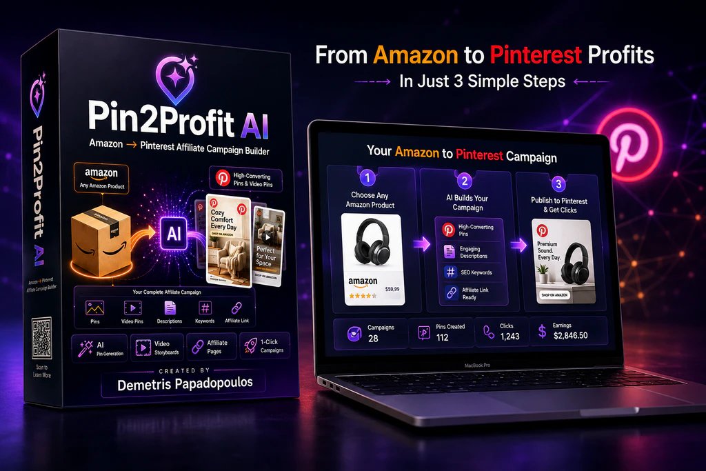 Minimal desk with laptop and phone for creating affiliate product posts