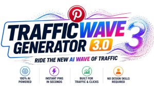 A modern flat vector illustration representing the value of the TrafficWave Generator software.