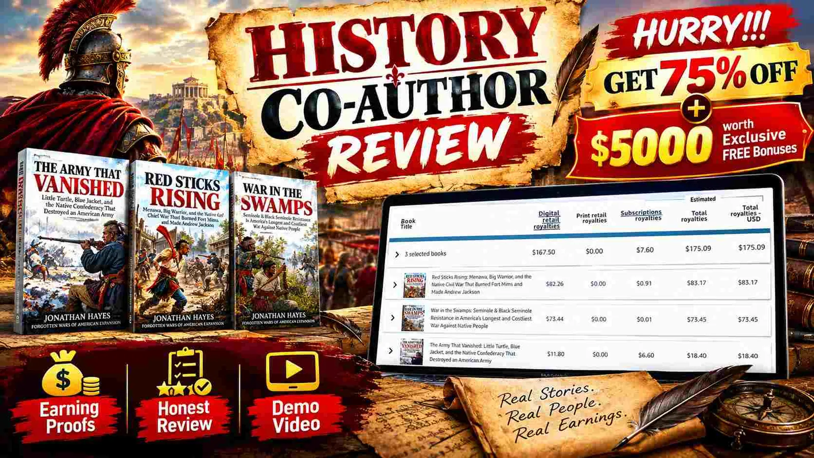 Vector illustration showing decision paths for buying History Co-Author software.